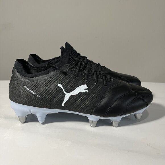 Puma Avant Pro Men’s Rugby Boots/Cleats Black Leather New 106714-02 Men’s Sz 8.5 - Picture 1 of 8